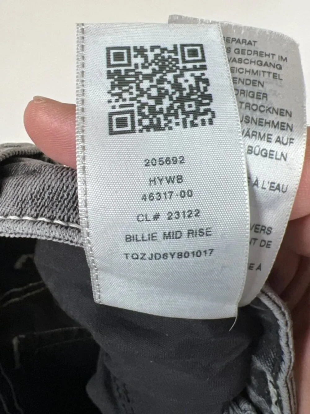 True Religion Womens Billie Mid Rise Straight Leg Acid Wash Grey Jeans Size 30 - Picture 4 of 12